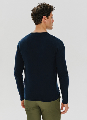 Granatowy kardigan męski