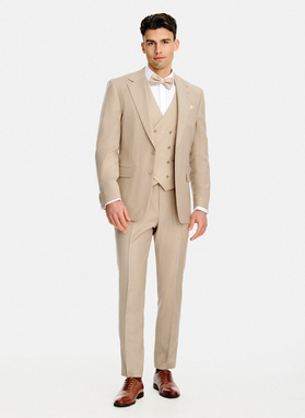 Ślubny wełniany garnitur męski