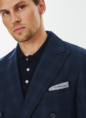 Dwuczęściowy garnitur męski w kratę