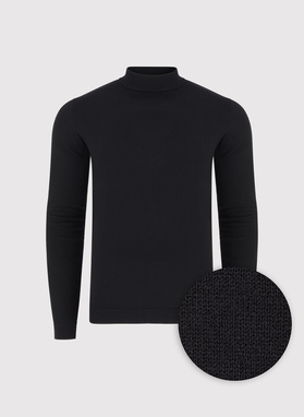 Czarny półgolf męski