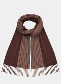 Brązowy szalik męski w paski