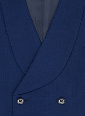 Granatowa dwurzędowa kamizelka męska