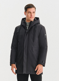 Puchowa kurtka męska w czarnym kolorze