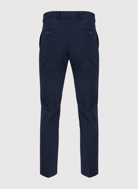 Spodnie garniturowe w kratę Windowpane