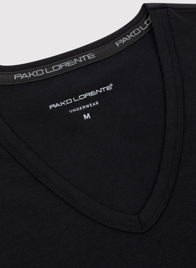 T-shirt v-neck w czarnym kolorze, dwupak