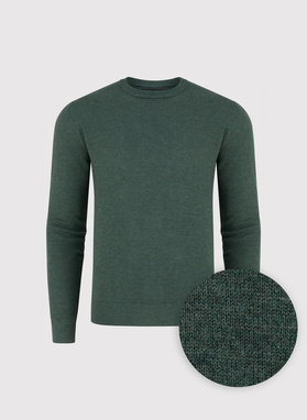 Zielony sweter męski o-neck