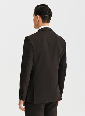 Ślubny brązowy garnitur męski