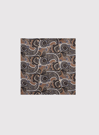 Brązowa poszetka męska paisley