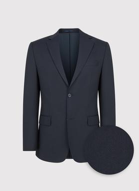 Dwuczęściowy gładki garnitur męski w kolorze granatowym