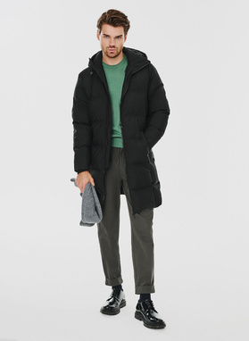 Czarna kurtka męska z szelkami