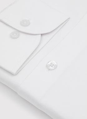 Biała koszula męska z długim rękawem