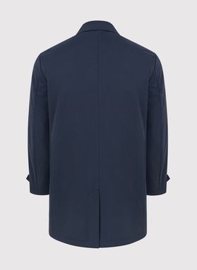 Granatowy wiosenny płaszcz męski