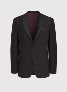 Brązowa marynarka smokingowa