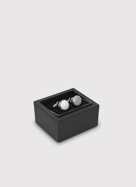 Srebrne spinki do mankietów