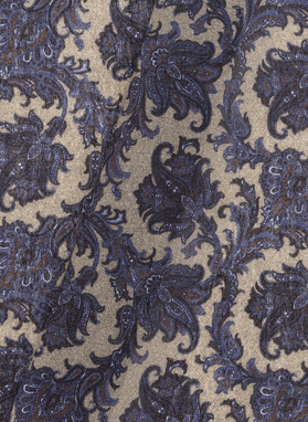 Beżowa poszetka męska paisley