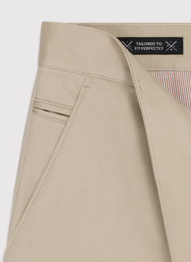 Beżowe gładkie spodnie męskie