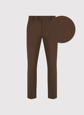 Ślubny brązowy garnitur męski