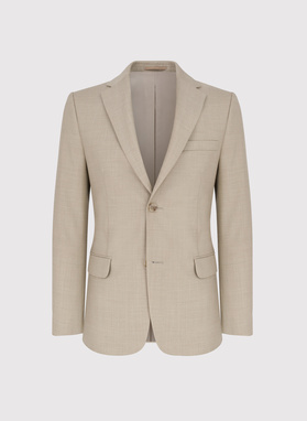 Beżowy garnitur męski