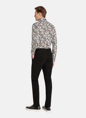 Czarne spodnie chino z bawełną