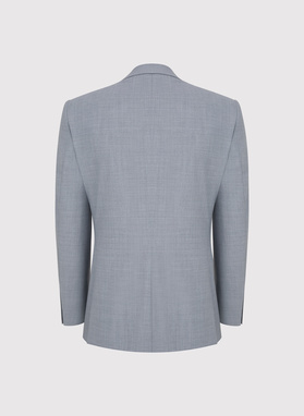 Gładki szary garnitur męski