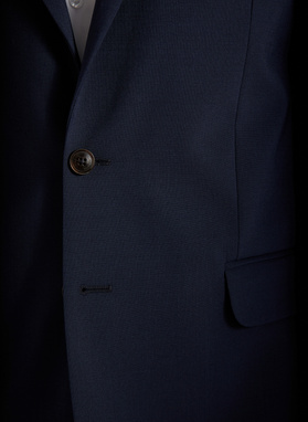 Granatowy garnitur męski z wełną