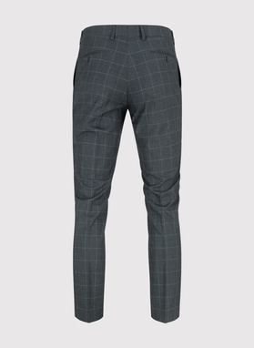 Szare garniturowe spodnie w kratę