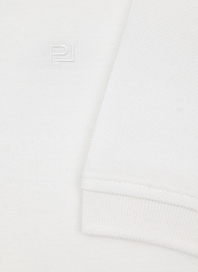 Białe męskie polo z bawełny