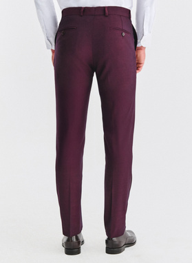 Bordowy garnitur męski