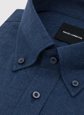 Granatowa koszula melanż