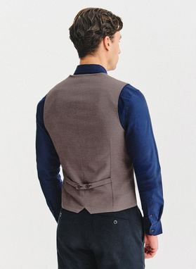 Brązowa kamizelka męska