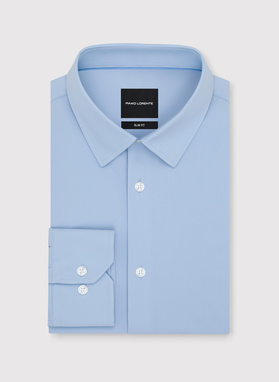 Niebieska dzianinowa koszula męska