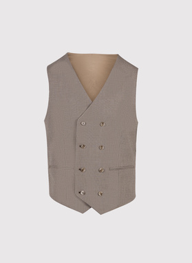 Dwurzędowa kamizelka w pepitkę