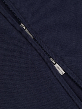 Granatowy rozpinany sweter męski