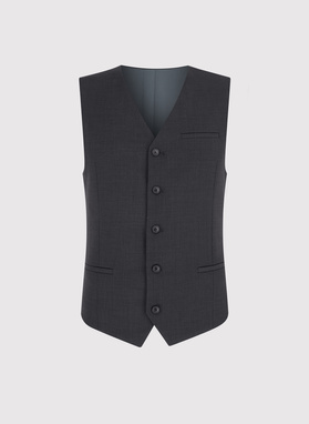 Gładka jednorzędowa kamizelka męska