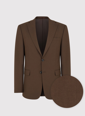 Ślubny brązowy garnitur męski