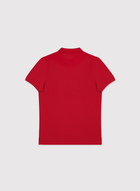 Czerwone bawełniane polo męskie