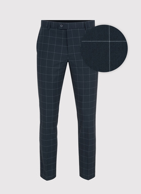 Granatowe garniturowe spodnie męskie