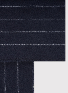 Granatowy szalik w paski