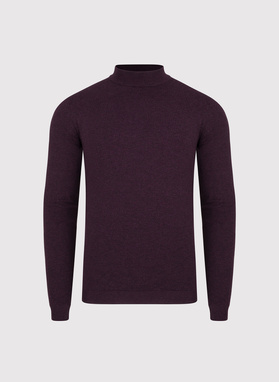 Półgolf męski w fioletowym kolorze