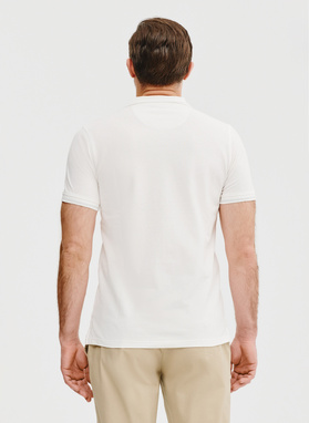 T-shirt polo w kolorze białym