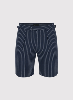 Szorty męskie w prążek z lnem