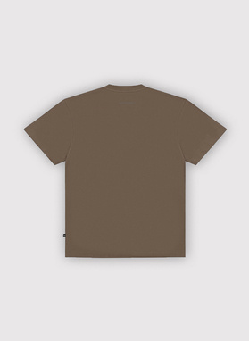 Bawełniany t-shirt oversize w kolorze brązowym