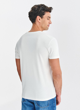 Ecru t-shirt męski