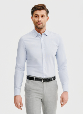 Niebieska bawełniana koszula męska