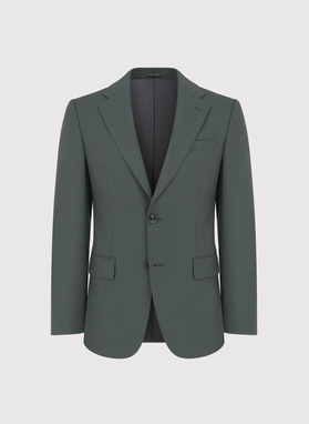Zielona wełniana marynarka garniturowa