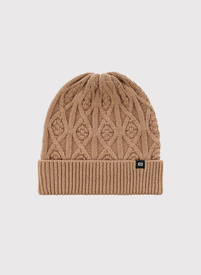 Beżowa czapka męska z wełną