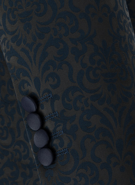 Granatowo-czarny smoking męski