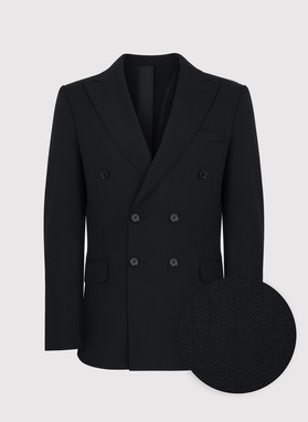 Czarny garnitur dwurzędowy