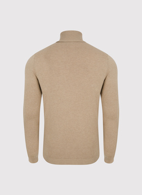 Golf męski w beżowym kolorze