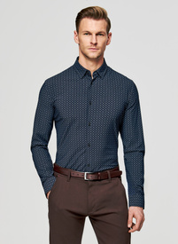 Koszula męska we wzór geometryczny